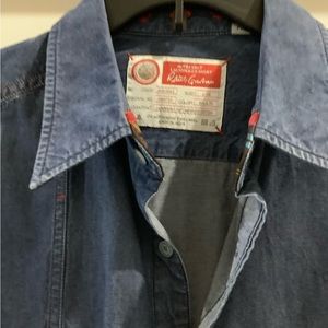 Robert Graham long sleeve jean shirt, new without tags